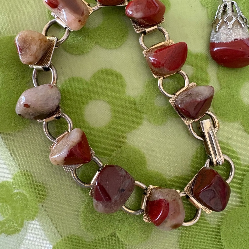 Elegant Puddingstone Set!  Bracelet and Pendant 🇨🇦
